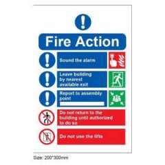 Buy Fire Action with Contact  Information of Emergency Service Sign in Kenya