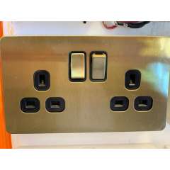 Buy Carl and Gilberts 13 A Mirror Gold Twin Socket in Kenya