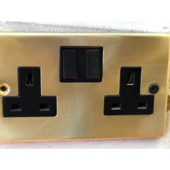 Buy Carl and Gilberts 13A Satin Gold Twin Socket in Kenya