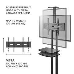 Buy Onkron TS1552 40 to 70 Inches Mobile TV Stand in Kenya