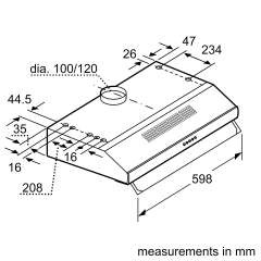 Buy Bosch DHU665CGB 60cm built-under cooker Hood in Kenya