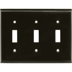 Buy Tronic SR TSNK-03 3 Gang Black Nickel Metal Switch Cover Plate in Kenya