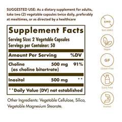 Buy Solgar Choline/Inositol 500mg/500mg 100 Vegetable Capsules in Kenya