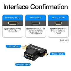 Buy Vention Mini HDMI and Micro HDMI to HDMI Adapter in Kenya