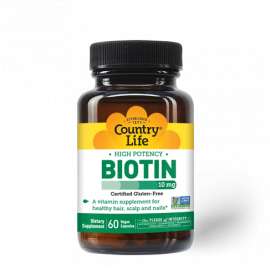 Buy Country Life 10mg High Potency Biotin 60Capsules Supplement in [storefront]