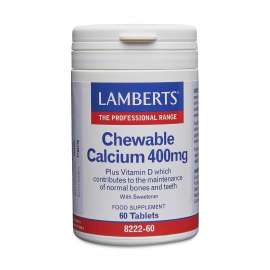 Buy Lamberts 400mg Chewable 60 Calcium Tablets Supplement in [storefront]