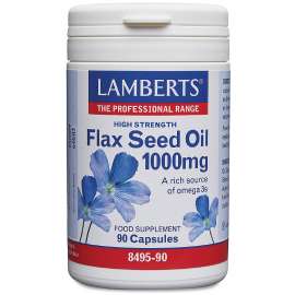 Buy Lamberts 1000mg Flaxseed Oil 90 Capsules Supplement in [storefront]