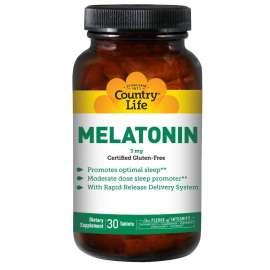 Buy Country Life 3mg Melatonin 30 Tablets Supplement in [storefront]