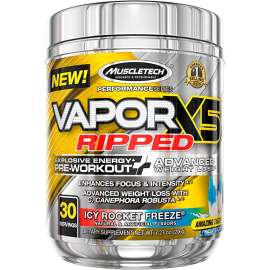 Buy MuscleTech Performance Series Vapor-X5 Ripped 206g Pre-Workout 30 Servings Supplement in [storefront]
