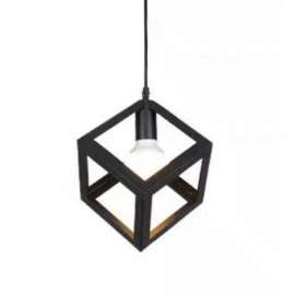 Buy Tronic PL 7161-01-BK Black Square Cage Pendant Light in [storefront]