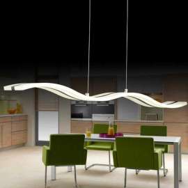 Buy Tronic WH 011B-D0-49-30-DL Modern Acrylic LED Wave Pendant Light in [storefront]