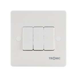 Buy Tronic TRK 5131 Slim 3 Gang 1 Way Switch in [storefront]