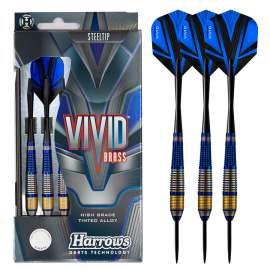 Buy Harrows Vivid Blue Brass Steel Tip Darts in [storefront]