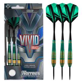 Buy Harrows Vivid Green Brass Steel Tip Darts in [storefront]