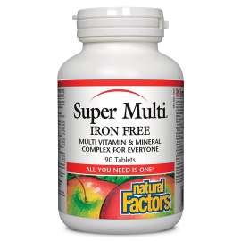 Buy Natural Factors Super-Multivitamin Iron Free 90 Tablets in [storefront]
