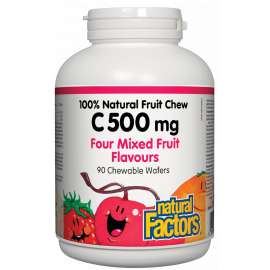 Buy Natural Factors 500mg 90 Vitamin C Chewable Wafers in [storefront]