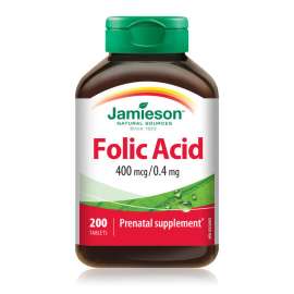 Buy Jamieson 400mcg Folic Acid 200 Tablets Supplement in [storefront]