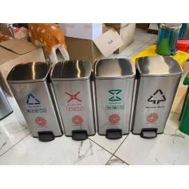 Buy Sunpower 120Litre Four Compartment Stainless Steel Classified Dustbin in [storefront]