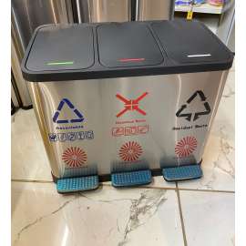Buy Sunpower 27Litre Three Compartment Classified Dustbin in [storefront]