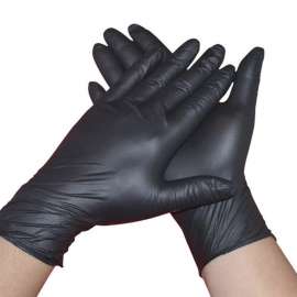 Buy Generic 100Pack Disposable Black Nitrile Gloves in [storefront]