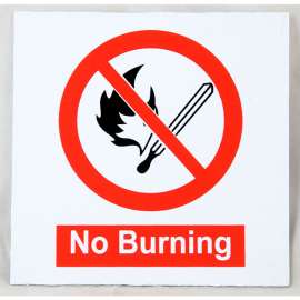 Buy No Burning/ Naked Flame Sign in [storefront]