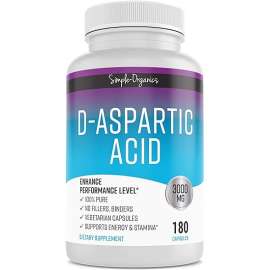 Buy Simple Organics D Aspartic Acid 180Capsules Supplement in [storefront]