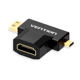 Buy Vention 2 in 1 Mini HDMI and Micro HDMI Male to HDMI Female Adapter in [storefront]