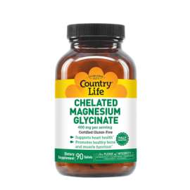Buy Country Life 400mg Chelated Magnesium Glycinate 90Tablets Supplement in [storefront]