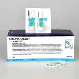 Buy BD Vacutainer Safetylok 50Pack Blood Collection Set, Needle Size: 23G, Needle Length : 19mm in [storefront]