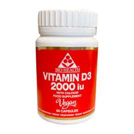 Buy BioHealth Vitamin D3 2000iu Vegan 60 Capsules Supplement in [storefront]