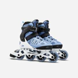 Buy Oxelo Fit5 Kids Inline Fitness Skates, Product Colour: White & Blue, Shoe Size: UK 2.5-5 / EU 35-38 in [storefront]