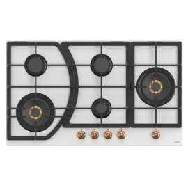 Buy MIKA Built-In 90cm 5 Gas with 2 WOK BRASS SABAF Burner Gas Hob in [storefront]