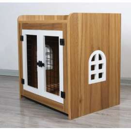 Buy Walnut Wooden Dog Indoor House Crate in [storefront]