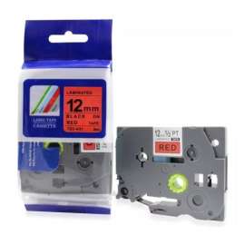 Buy Brother TZ2-431 12mm Black on Red Compatible Label Tape in [storefront]