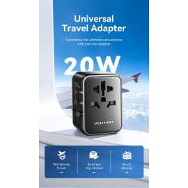Buy Vention 3-Port USB (C+A+A) Universal Travel Adapter in [storefront]