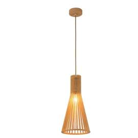 Buy Tronic  PL WD25-34 20cm Wood Pendant Lamp Tall Cone Design in [storefront]