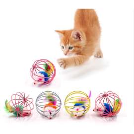 Buy Rolling Feather Cage Cat Toy in [storefront]