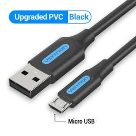 Buy Vention USB 2.0 A Male to Micro-B Male 3A 1.5M Black Cable in [storefront]