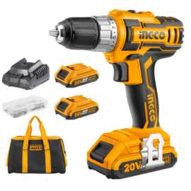 Buy Ingco CDLI20023 20V 45Nm LI-ION Cordless Drill in [storefront]
