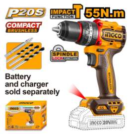 Buy Ingco CIDLI205581 55NM Compact Brushless Drill in [storefront]