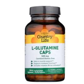 Buy Country Life L-Glutamine 500mg 100 Capsules Supplements in [storefront]
