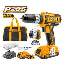 Buy Ingco CIDLI2002 20V LI-ION 45Nm Cordless Impact Drill in [storefront]