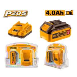 Buy Ingco FBCPK1214 20V LI-ION 4.0Ah Battery And Charger Kit in [storefront]