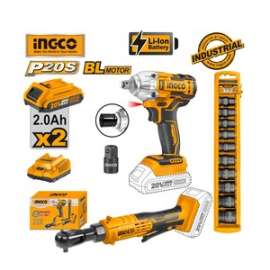 Buy Ingco COSLI23066 20V LI-ION 2 PCS  Cordless Combo Kit in [storefront]
