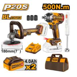 Buy Ingco COSLI240686 20V LI-ION Cordless 3 PCS Combo Kit in [storefront]