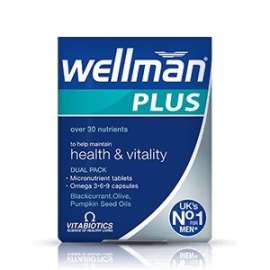 Buy Vitabiotics Wellman Plus Omega 56Capsules Supplement in [storefront]