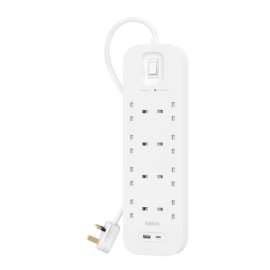 Buy Belkin 8-Outlet Surge Protector Power extension with 2 USB-A charging ports in [storefront]
