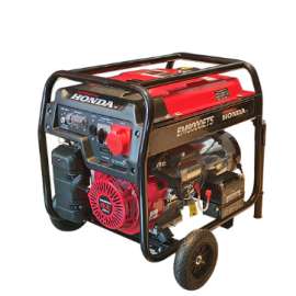 Buy Honda EM8000ETS is a 6.5KVA single and three-phase Generator with key start, battery, and wheels in [storefront]