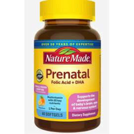 Buy Nature Made Prenatal Folic Acid + DHA 60 Softgels Supplement in [storefront]