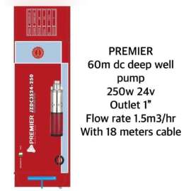 Buy Premier JZDC3524-250 240W 24V 60M 1" DC submersible water pump in [storefront]
